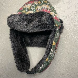 Winter fur trim hat
